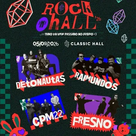 Atrações - ROCKN HALL FESTIVAL 2026; FRESNO; CPM22; DETONAUTAS; RAIMUNDOS; Shows e Festas; RecifeIngressos