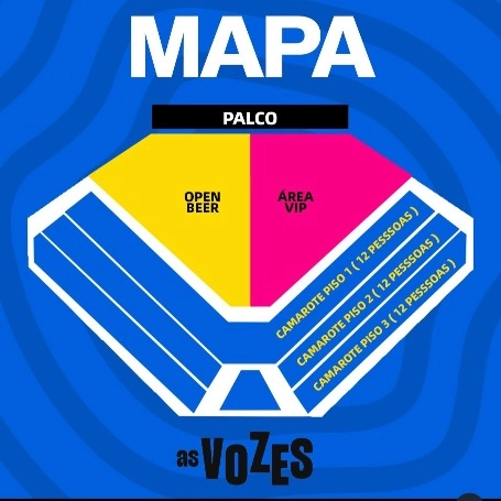 Mapa de Setores - AS VOZES PÉRICLES e FERRUGEM em Recife; PÉRICLES; FERRUGEM; Shows e Festas; RecifeIngressos